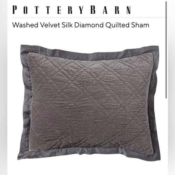 Pottery Barn Bedding Pottery Barn Washed Velvet Silk Diamond